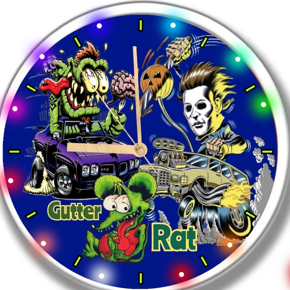 Fink Rat Michael Myers And Monster Mash Death Race Wall Clock Personalized